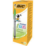 Bic Cristal Fun Ballpoint Pen Lime Green (Pack of 20)