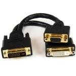 StarTech.com 8in Dvi-i Male To Dvi-d Female And Hd15 Vga Female Wyse Dvi Splitter Cable