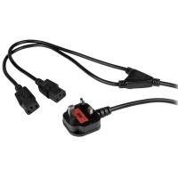 Startech.com Computer Power Cable - BS-1363 to 2x C13 - 2 m