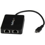 Startech.com USB-C to Dual Gigabit Ethernet Adapter with USB (Type-A) Port