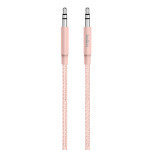 Belkin Premium 3.5mm Braided Tangle Free Aux Cable With Aluminuim Connectors - Rose Gold