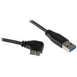 Startech.com Slim Micro USB 3.0 Cable - M/M - Right-Angle Micro-USB - 0.5m (20in)