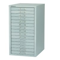 Bisley Non-Locking Multi-Drawer Cabinet 15 Drawer Grey