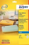 AVERY CLEAR I/JET LAB 99.1X38.1 14/SHT