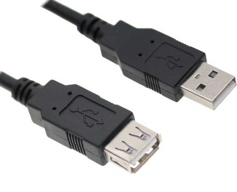 Xenta USB A to A 2M Black Cable - M/F