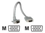 C2G, Premium Shielded HD15 M/M SXGA 90° Up Angled Monitor Cable, 0.5m