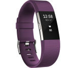 Fitbit Charge 2 Heart Rate and Fitness Tracking Wristband, Large, Plum