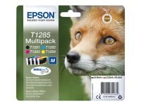 Epson T1285 Black/Cyan/Magenta/Yellow and Inkjet Cartridges (Pack of 4)