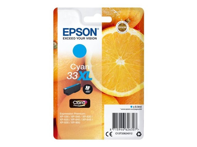 Epson 33XL Cyan Inkjet Cartridge