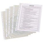 Q-Connect A4 Punched Pocket 50 Micron Clear - 100 Pack