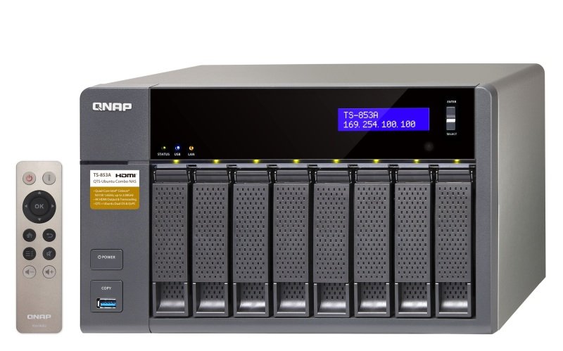 QNAP TS-853A-8G 64TB (8 x 8TB WD RED PRO) 8 Bay NAS Unit with 8GB RAM