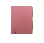 Concord A4 10-Part 5-Colour Dividers (1 Set of 10 Pack)
