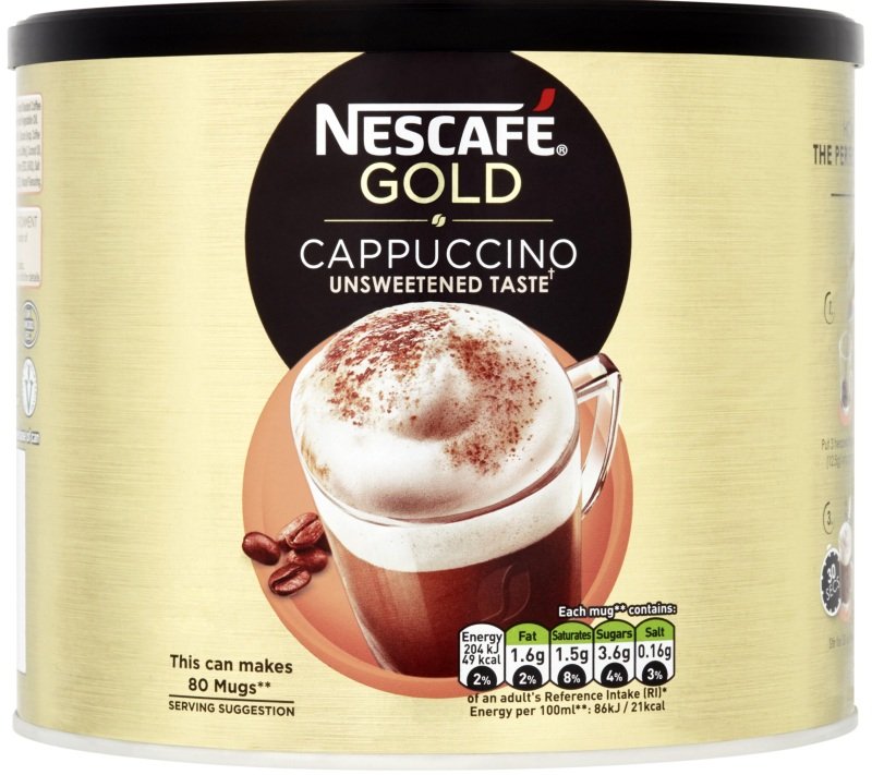 NESCAFÉ GOLD Unsweetened Cappuccino Tin - 1 kg
