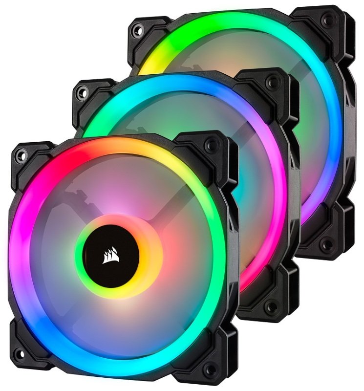 Corsair LL Series LL120 RGB 120mm Dual Light Loop RGB LED PWM Fan 3 Fan Pack