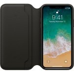 Apple iPhone X Leather Folio Case - Black