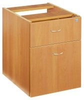 Fixed Pedestal 2 Drawers Beech