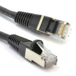 1.5m Cat6a Booted Shielded (STP) Network Patch Cable - Black