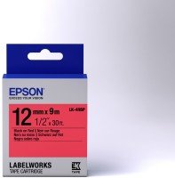 Epson Label Cartridge Pastel LK-4RBP Black/Red 12mm (9m)