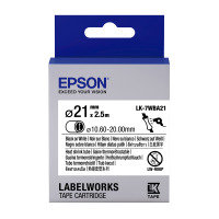 Epson Label Cartridge Heat Shrink Tube (HST) LK-7WBA21 Black/White D21mm (2.5m)