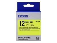 Epson Label Cartridge Fluorescent LK-4YBF Black/Yellow 12mm (9m)
