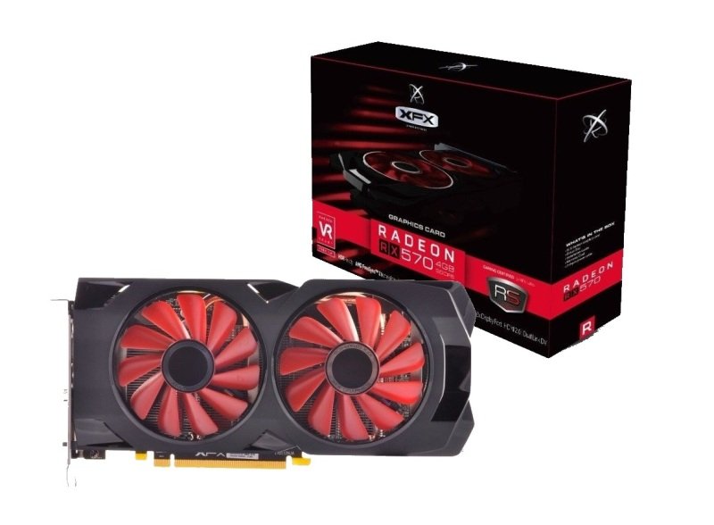 Xfx Amd Radeon Rx 570 4gb Black Edition Oc Graphics Card 6101