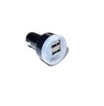 Dynamode Dual Usb Port Mini Car Charger 5v 2000ma - White