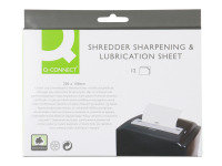 Q-Connect Shredder Sharpening and Lubrication Sheet