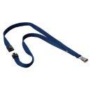 Durable Textile Lanyard With Snap Hook 15mm Midnight Blue 812728