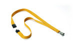 Durable Textile Lanyard With Snap Hook 15mm Ochre