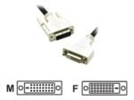 C2G, DVI-D M/F Dual Link Digital Video Extension Cable, 2m