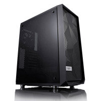 Fractal Design Meshify C Blackout Tempered Glass PC Gaming Case, Black