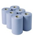 2Work Centrefeed Roll 3 Ply Blue 135m Pack of 6