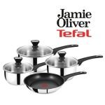 Tefal Jamie Oliver 4pc non Stick Stainless Steel PanSet