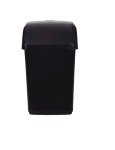 2Work Swing Top Bin 10 Litre Black