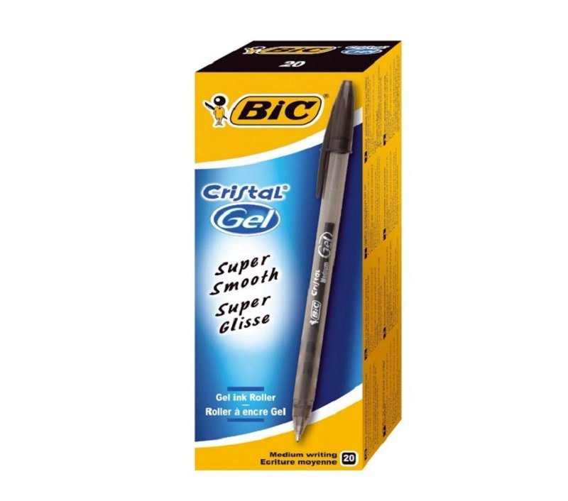 Bic Cristal Gel V2 Ball Pen Black - (pk20) | Ebuyer.com