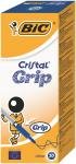 Bic Black Cristal Grip Medium Ballpoint Pen (20 Pack)