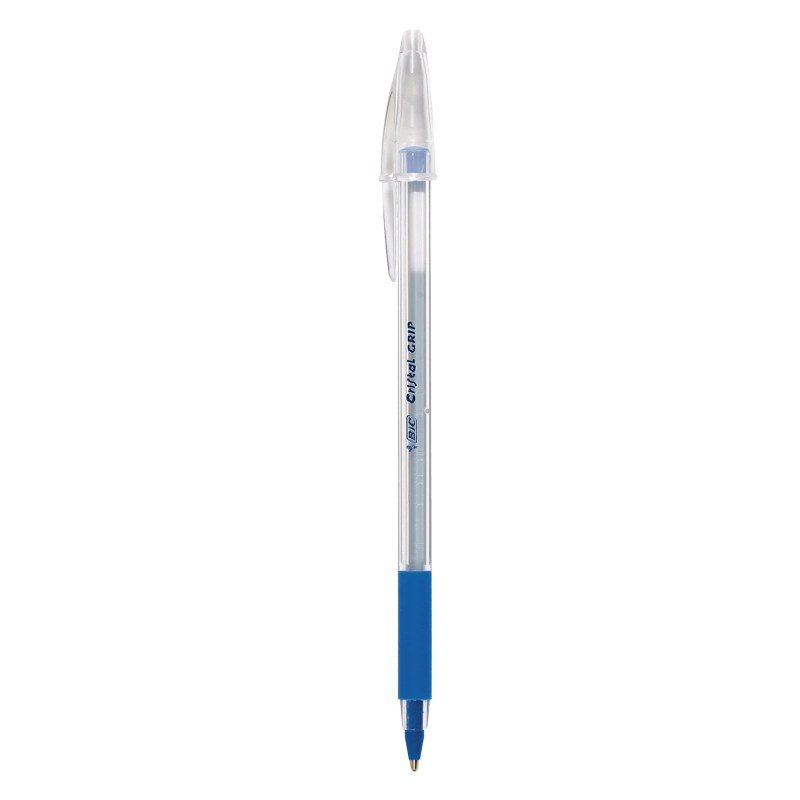 Bic Cristal Grip Ball Pen - Blue (20 Pack) | Ebuyer.com