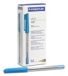 Staedtler Medium Blue Stick Ballpoint Pen (Pack of 10)