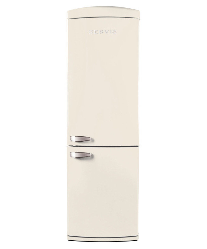 Servis C60185NFC Retro Frost Free Fridge-Freezer Cream | Ebuyer.com