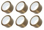 Extra Value Brown 50mm Wide Packaging Tape - 6 Pack
