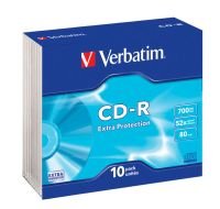 Verbatim 52x 700MB CD-R - 10 Pack Slim Jewel Case