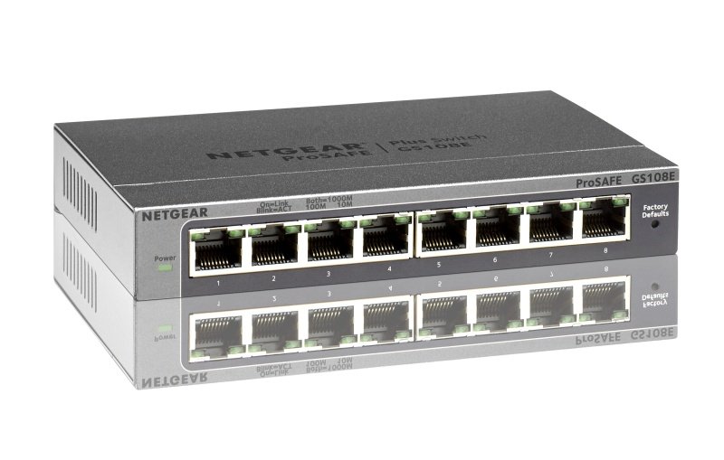 NETGEAR GS108E 8 Port Unmanaged Gigabit Switch