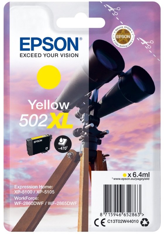 Epson 502XL Yellow High Yield Ink Cartridges
