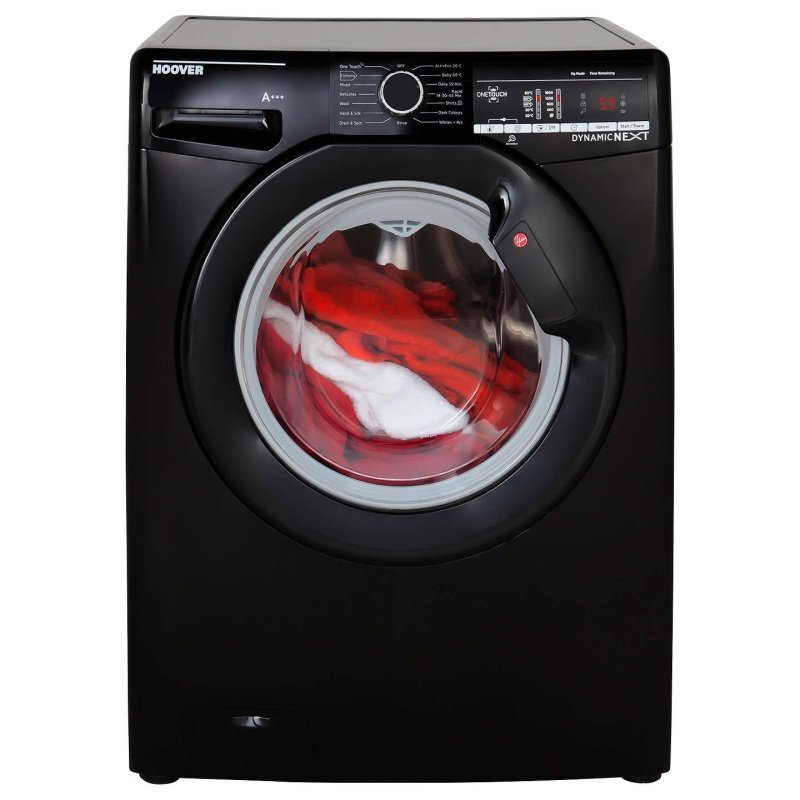 Hoover DXOA 68LB3B Freestanding 8kg Washing Machine Black | Ebuyer.com