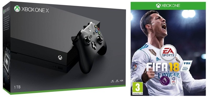 Microsoft Xbox One X with Fifa 18