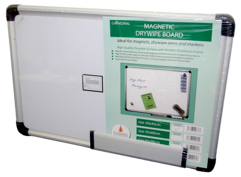 Cathedral 600 X 900mm Magnetic Drywipe Board With Aluminium Frame Cathedral 600 X 900mm Magnetic Drywipe Board With Aluminium Frame