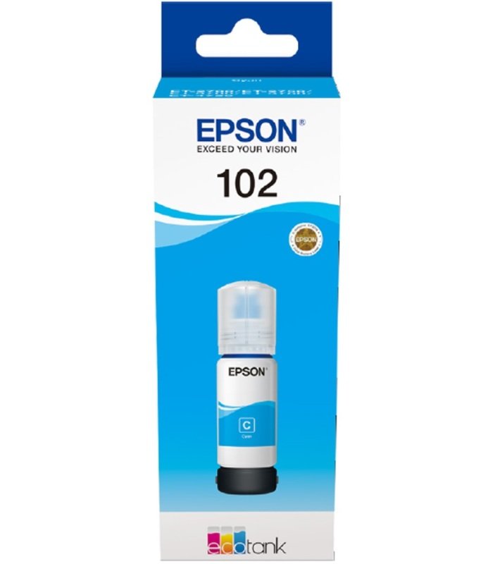Epson 102 Cyan ECOTANK Ink Bottle - 70 ml 