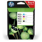 HP 953XL Multi-pack Original Ink Cartridge  - High Yield Cyan, Magenta, Yellow & Black - 3HZ52AE