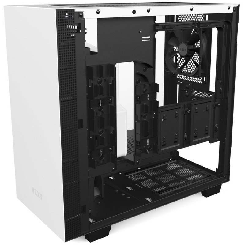 NZXT H400 White Mid Tower Gaming PC Case at Ebuyer