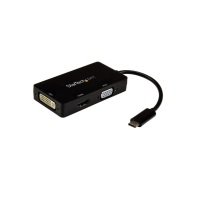 StarTech.com USB C Multiport Video Adapter - 4k 30hz - USB Type C to HDMI, DVI, or VGA